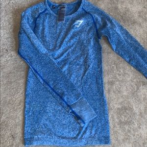 Blue gym shark long sleeve